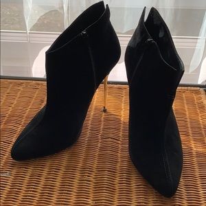 Stuart Weitzman black suede ankle boots